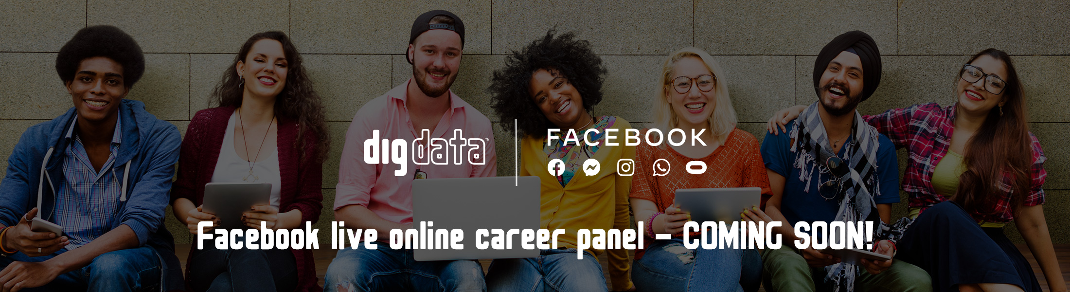 Digdata Facebook live online career panel banner